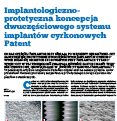 Implantologicznoprotetyczna koncepcja dwuczęściowego systemu implantów cyrkonowych Patent